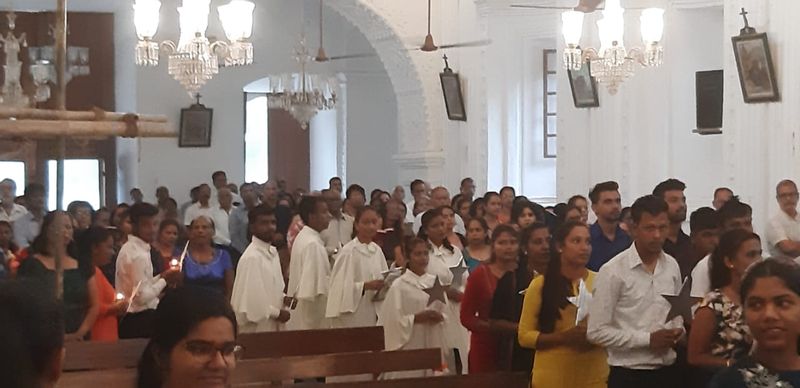 Parish Youth entering the church