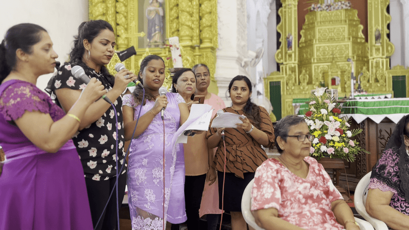 The Catechists welcoming everyone with a special song