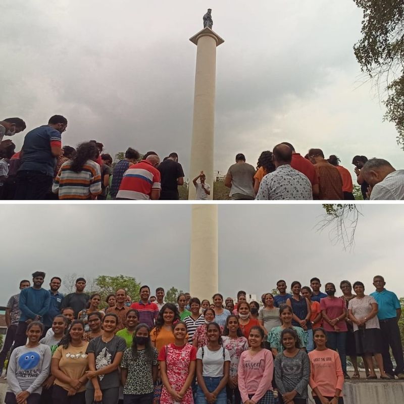 Prayers and people during the Rosary Month