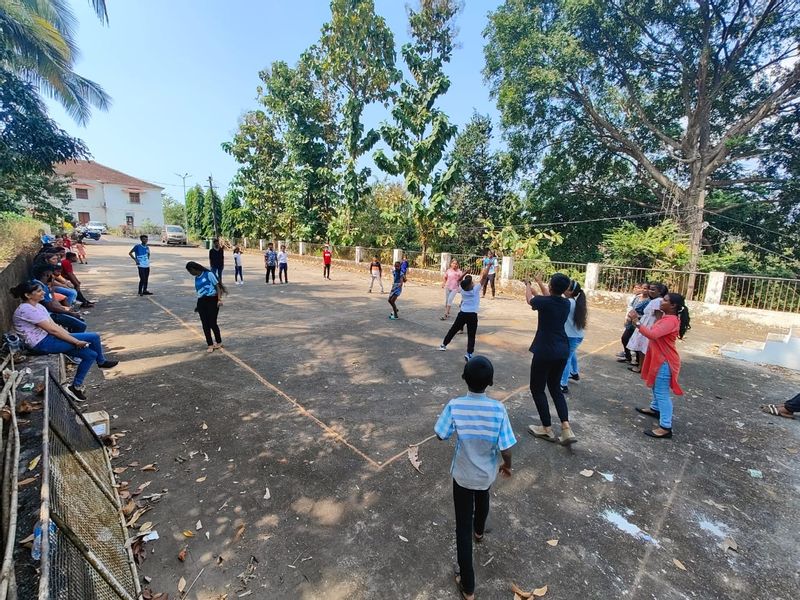 The Ring game being played by the altar servers