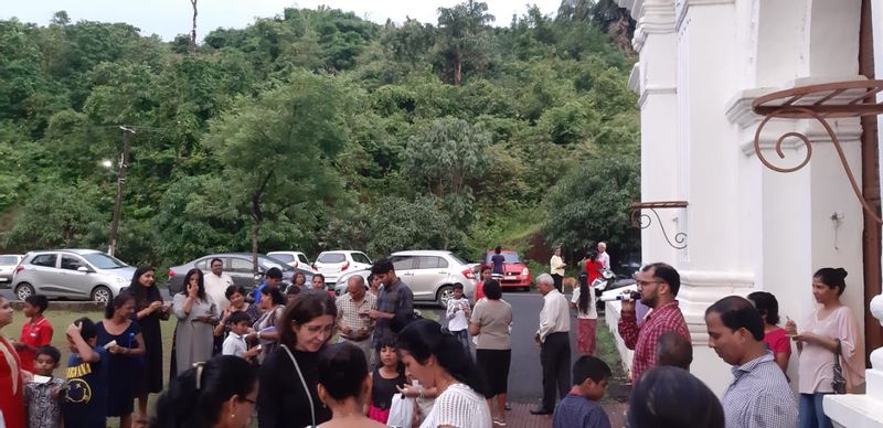 Parishioners participating in a game of housie