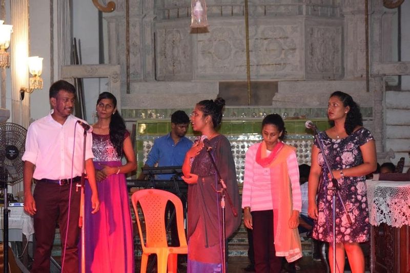 Youth staging a skit